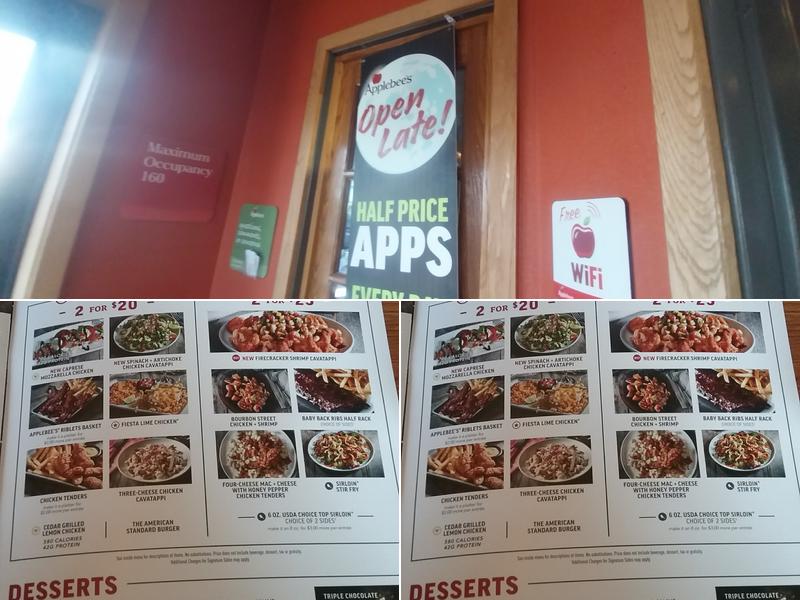 Applebee's Grill + Bar Menu