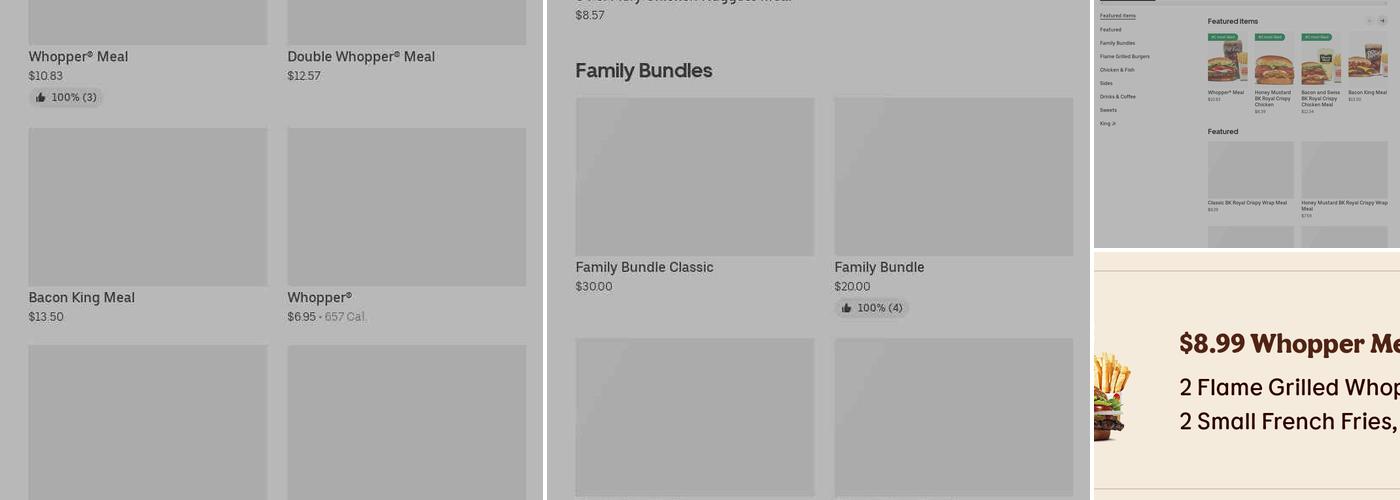 Burger King Menu