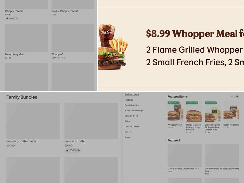 Burger King Menu