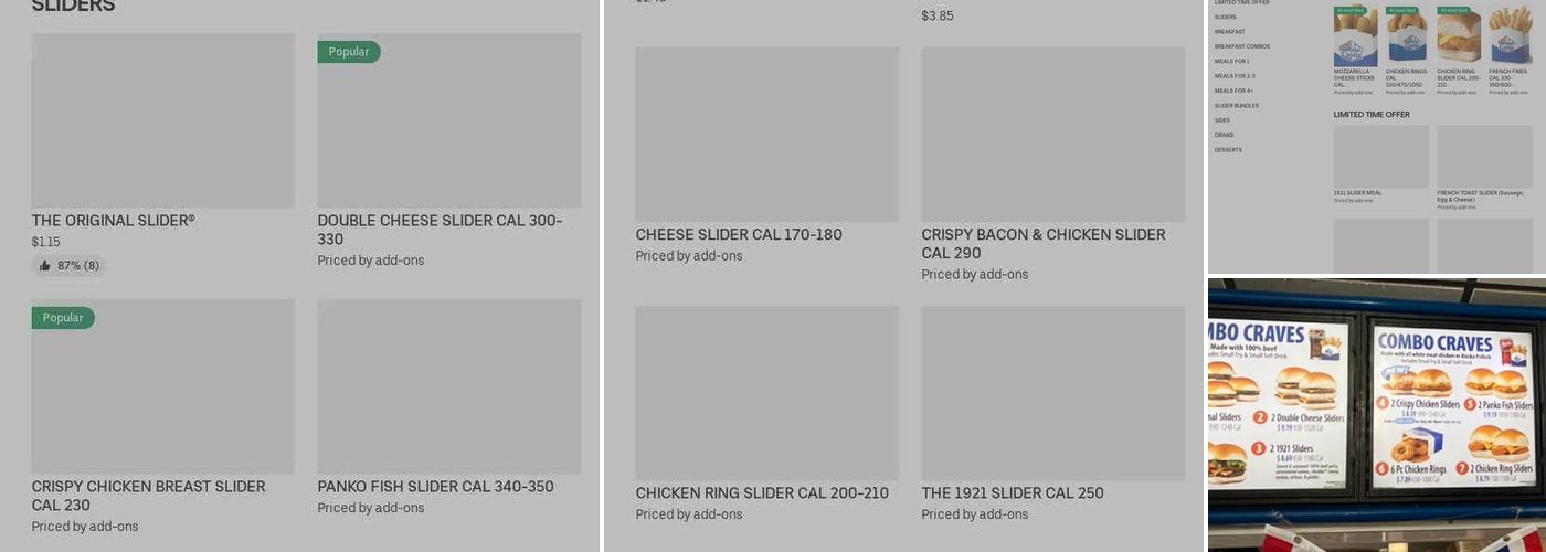 White Castle Menu
