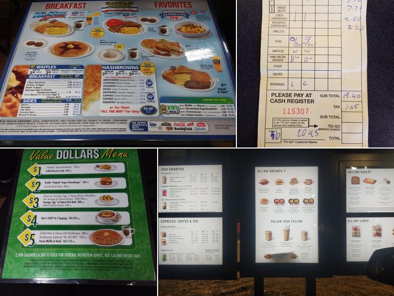 Waffle House Menu