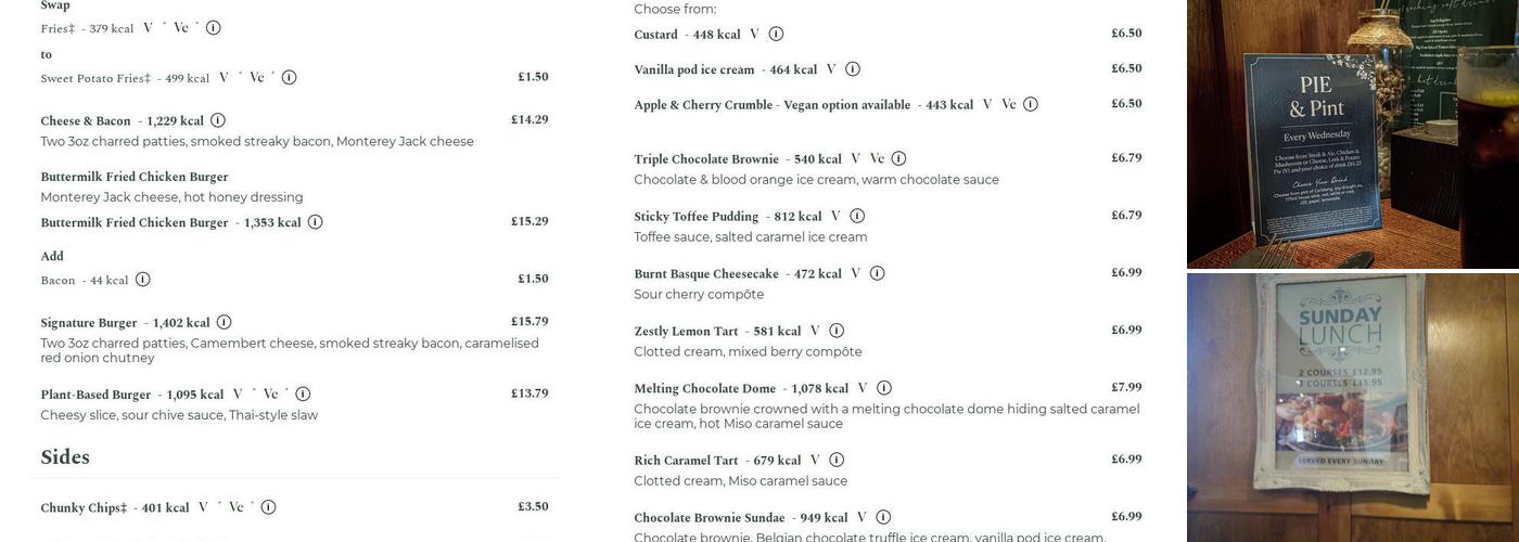 Thatchers Needle Menu