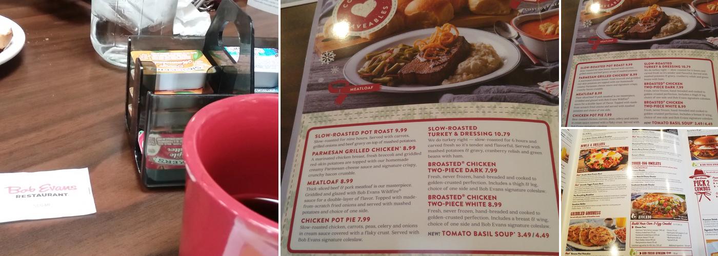 Bob Evans Menu