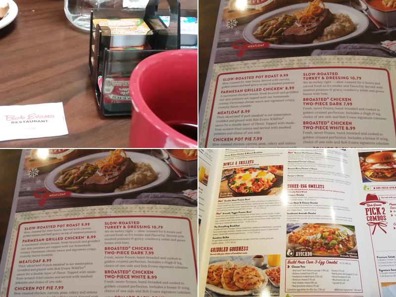 Bob Evans Menu