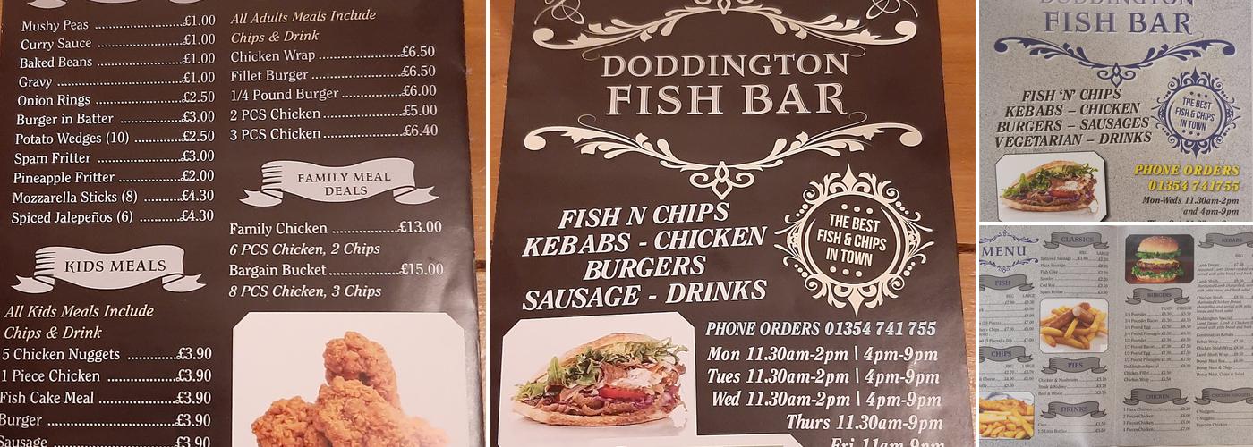 Doddington Fish Bar Menu