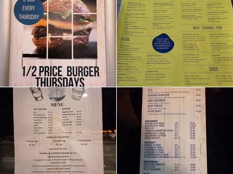 Harbour and Company Wood Fired Kitchen Menu