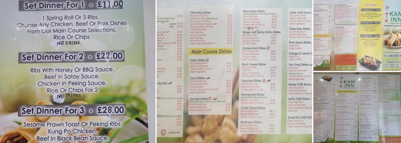 Kam Inn Menu