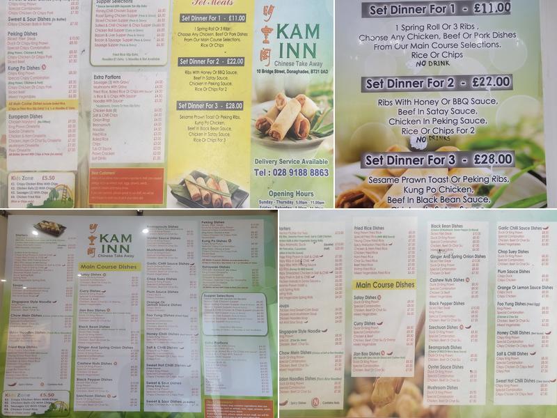 Kam Inn Menu