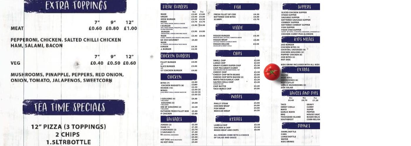 The Backford Takeaway Menu