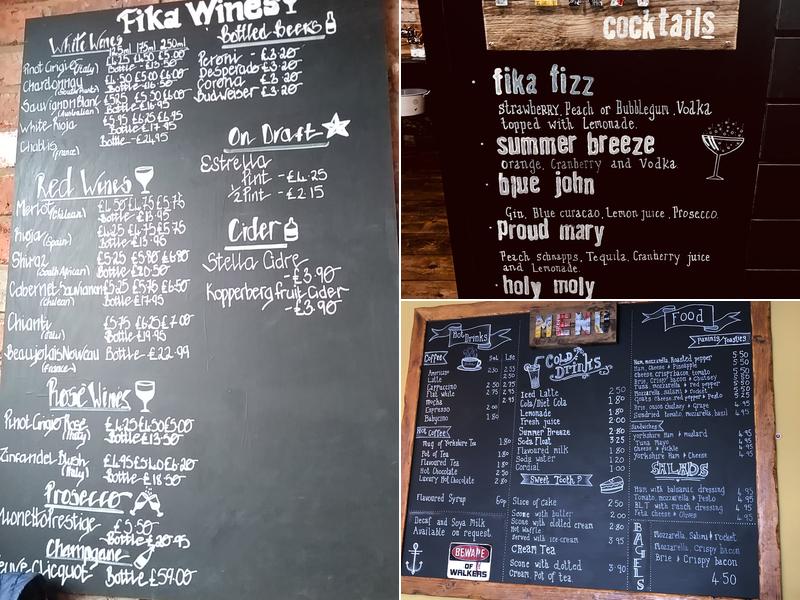 Fika Coffee and Wine Lounge Menu