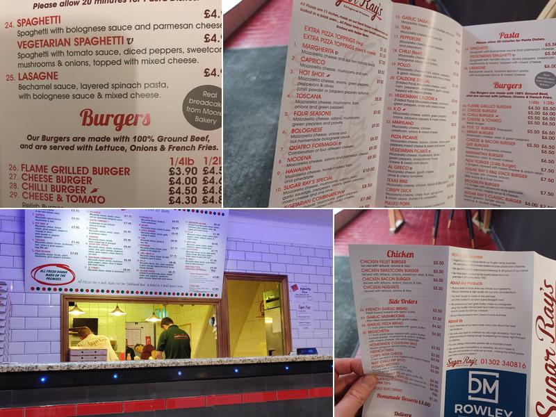 Sugar Rays Pizza Menu