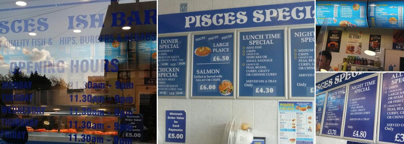 Pisces Fish Bar Menu