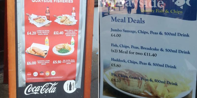 Quayside Fish & Chips Menu