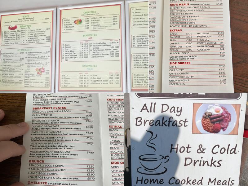 Sandringham Cafe Menu