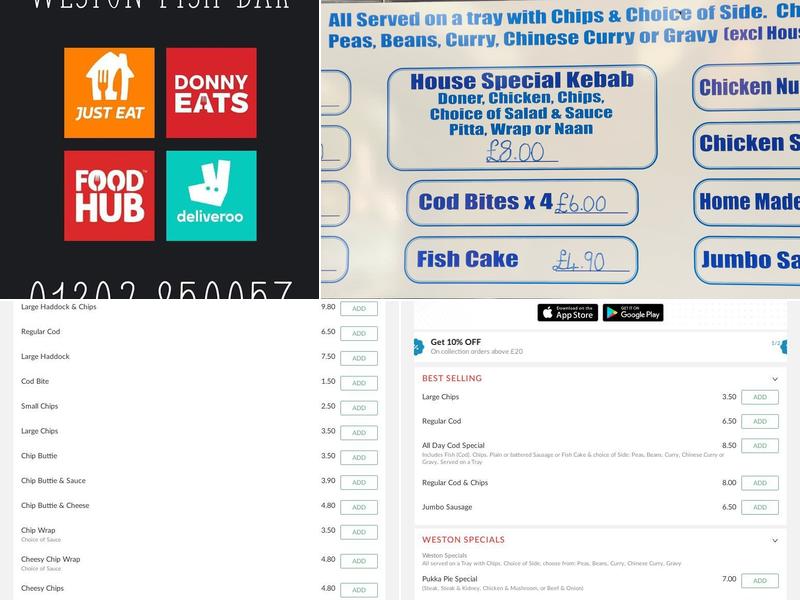 Weston Fish Bar-balby Menu