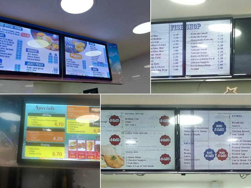Pisces Rossington Fish Bar Menu