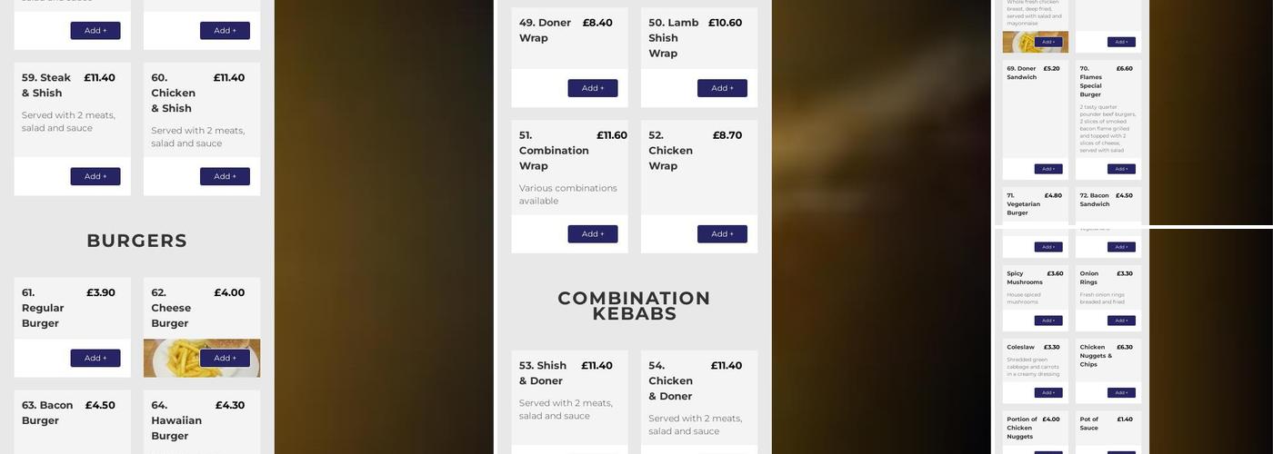 Flame Grill Takeaway Menu