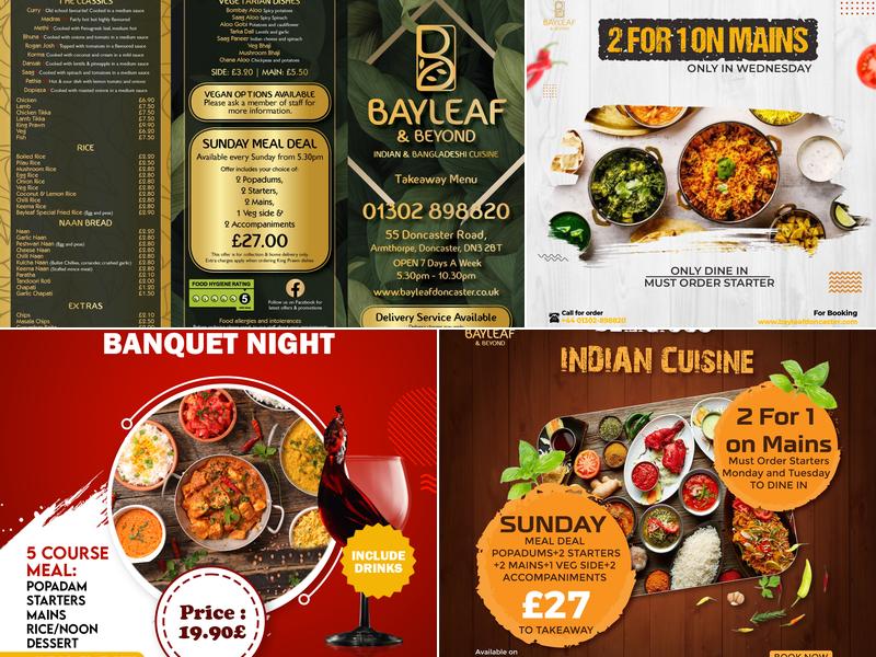 Bayleaf & Beyond Indian Restaurant Menu