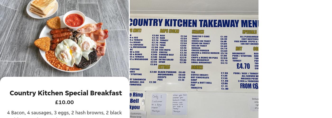 Country Kitchen Menu