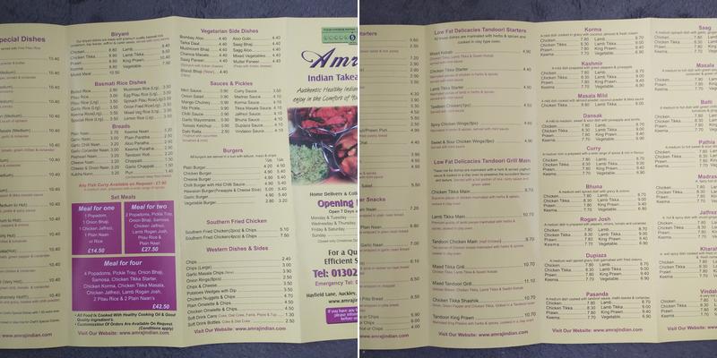 Amraj Menu