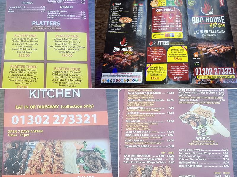 BBQ House Kitchen Menu