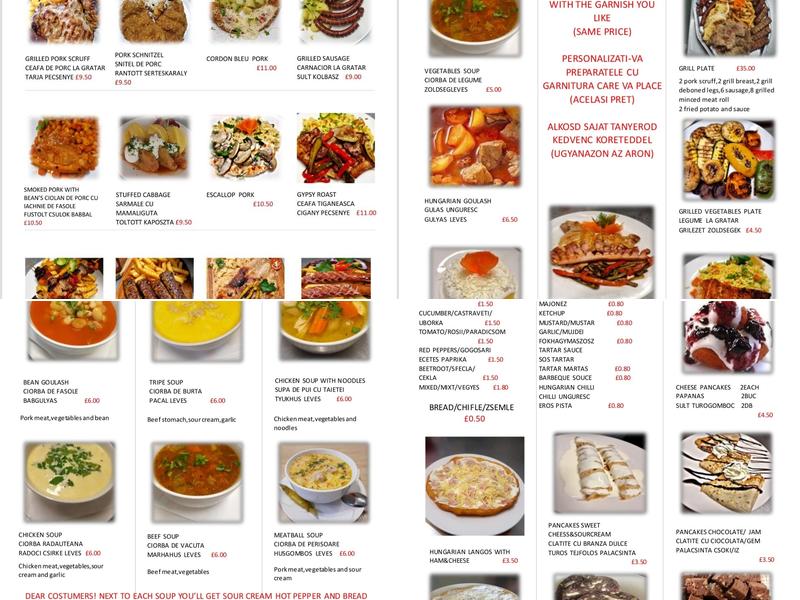 Restaurant Elza Menu