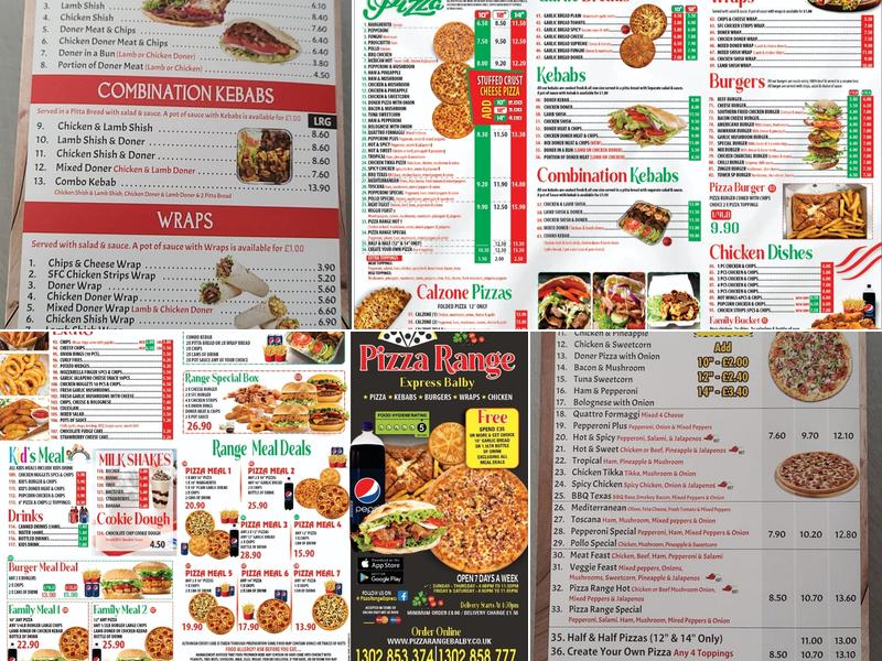 Pizza Range Express Menu