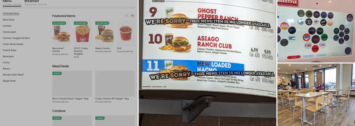 Wendy's Menu