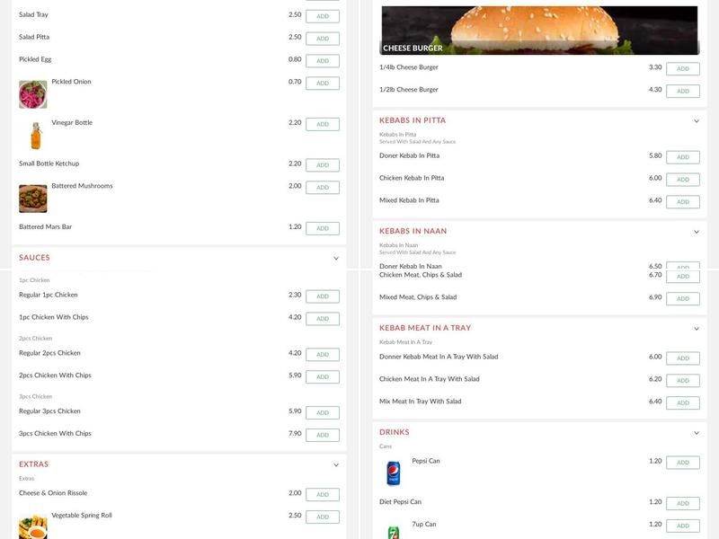 Dennis Fish Bar Menu