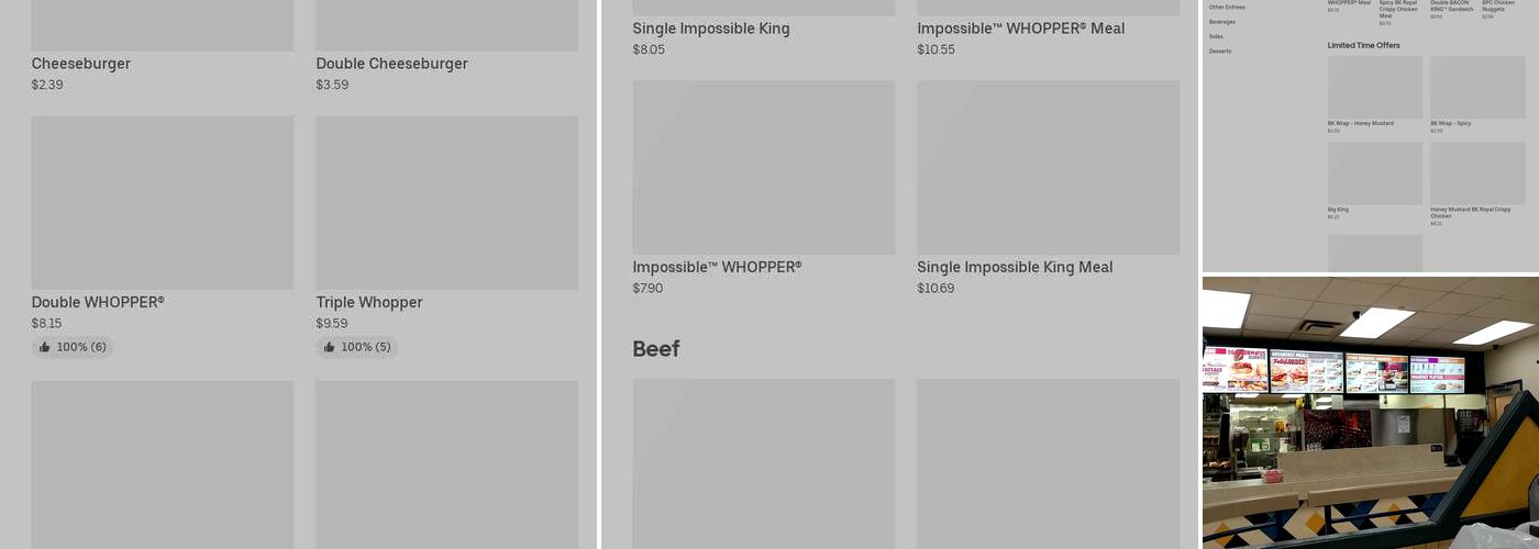 Burger King Menu