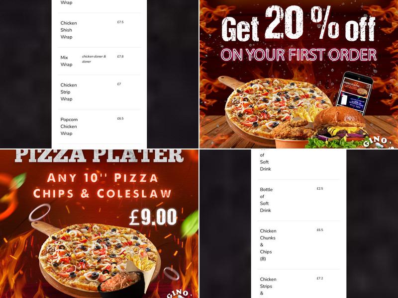 GINO’S PIZZERIA Menu