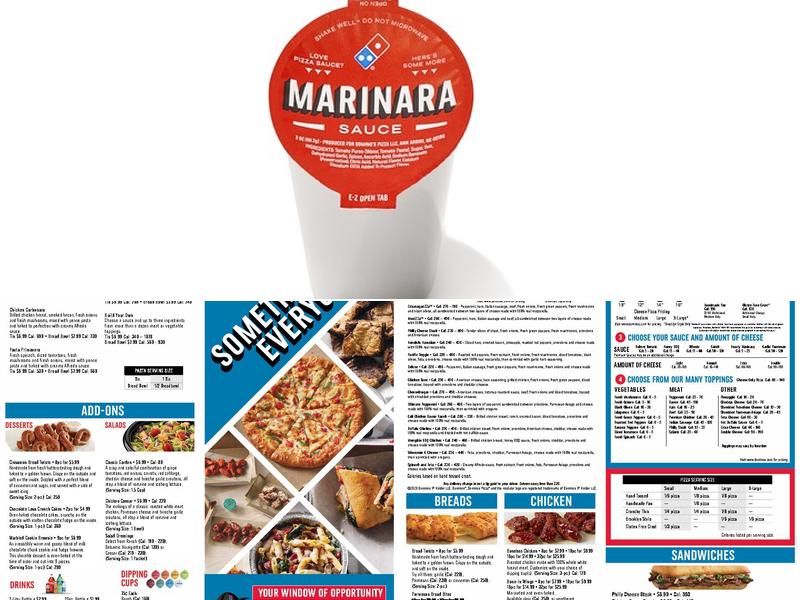Domino's Pizza Menu
