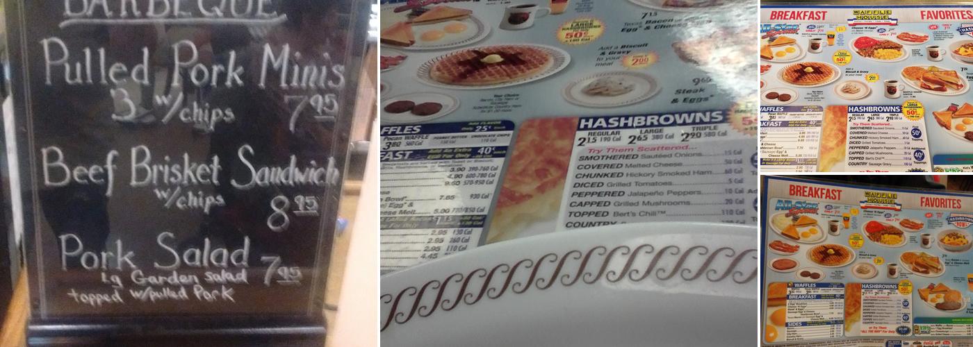 Waffle House Menu