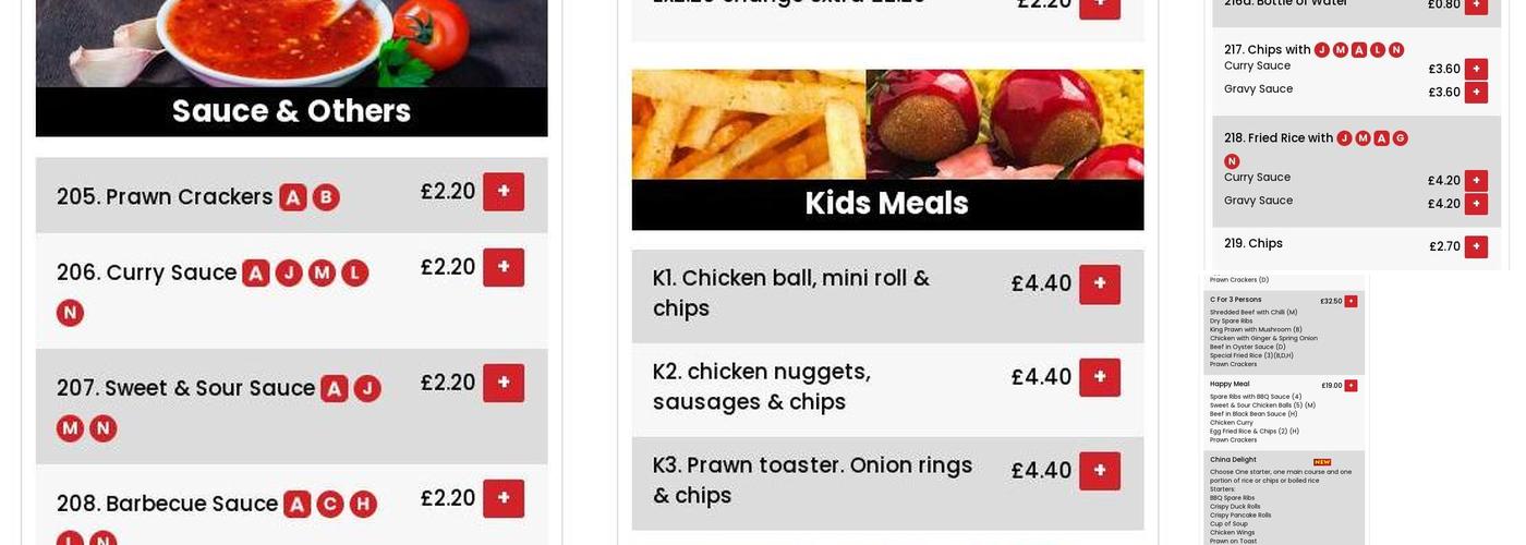 JADE HOUSE Chinese Take Away Menu