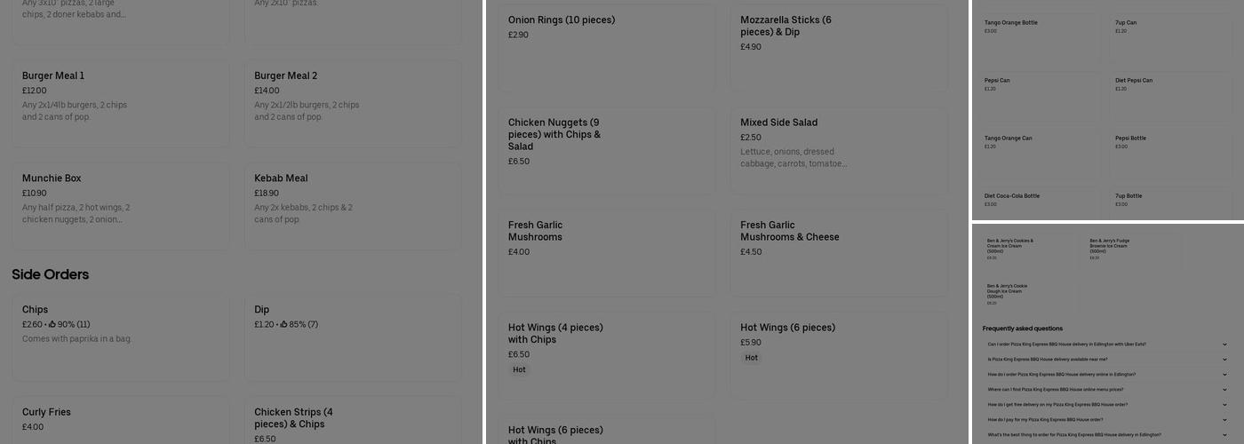 Pizza King Express BBQ House Menu