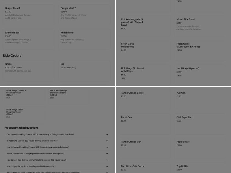 Pizza King Express BBQ House Menu