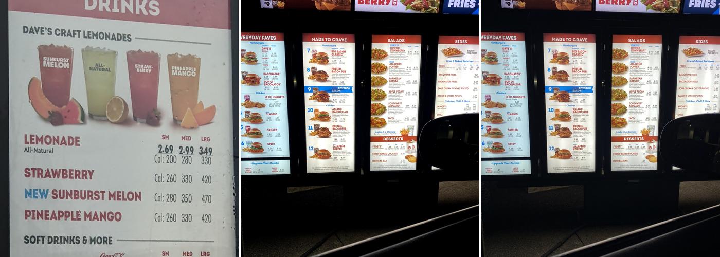 Wendy's Menu