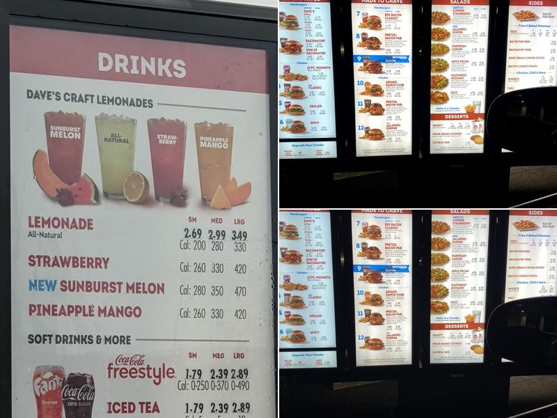 Wendy's Menu