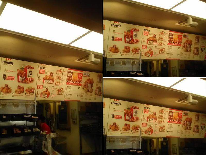 KFC Menu
