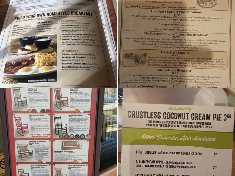 Cracker Barrel Old Country Store Menu