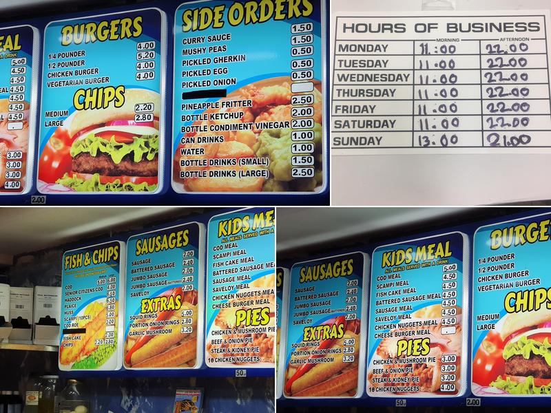 Dolphin Fish & Chips Menu