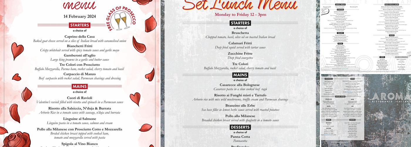 AROMA Ristorante Italiano Menu