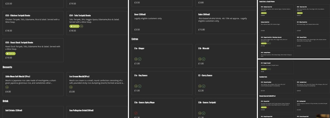 Umami Japanese Restaurant Menu