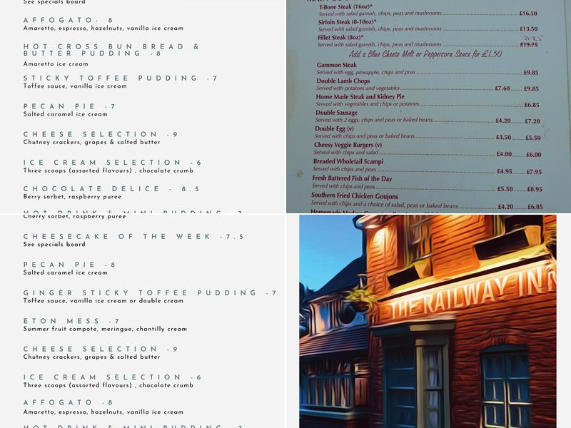 The Railway Inn Menu