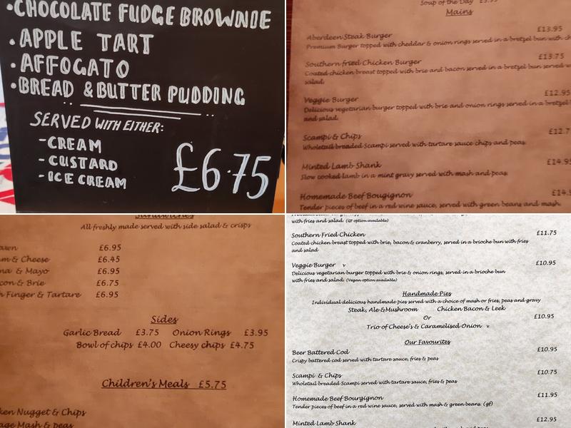 The Chance Inn Menu