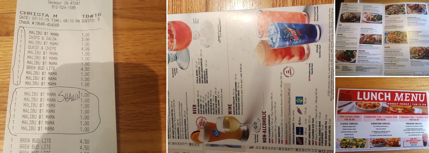 Applebee's Grill + Bar Menu