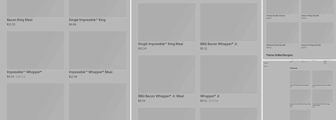 Burger King Menu