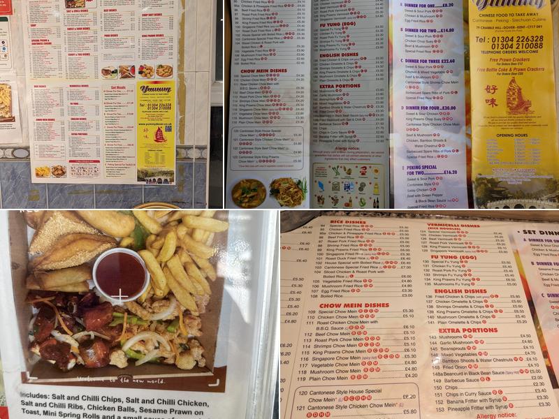Yummy Chinese Takeaway Menu