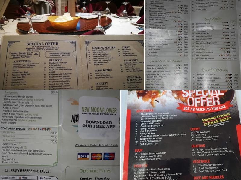 New Moon Flower Menu