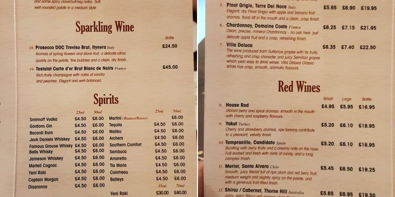 Dover Kebab House Menu